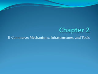 E-Commerce: Mechanisms, Infrastructures, and Tools
 