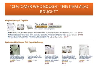 “CUSTOMER WHO BOUGHT THIS ITEM ALSO
BOUGHT’’
 
