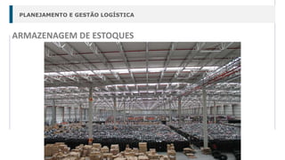 PLANEJAMENTO E GESTÃO LOGÍSTICA
ARMAZENAGEM DE ESTOQUES
 