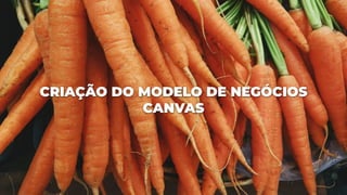 CRIAÇÃO DO MODELO DE NEGÓCIOS
CANVAS
 