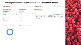 Análise plataforma de busca semrush.com → ORGÂNICA BRASIlL
 