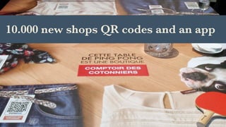 10.000 new shops QR codes and an app
 