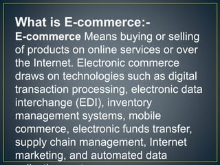E commerce ppt | PPT