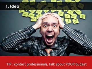1. Idea TIP : contact professionals, talk about YOUR budget 