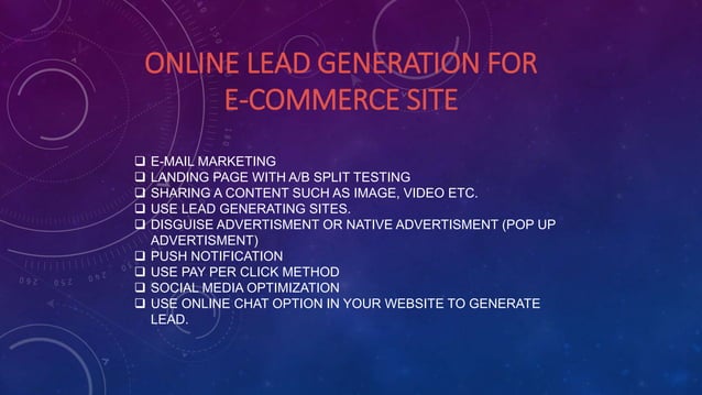 E commerce presentation  PPT
