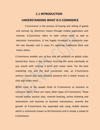 E commerce project | DOCX