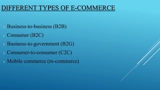E commerce advantages,disadvantages,E-r diag,process flow