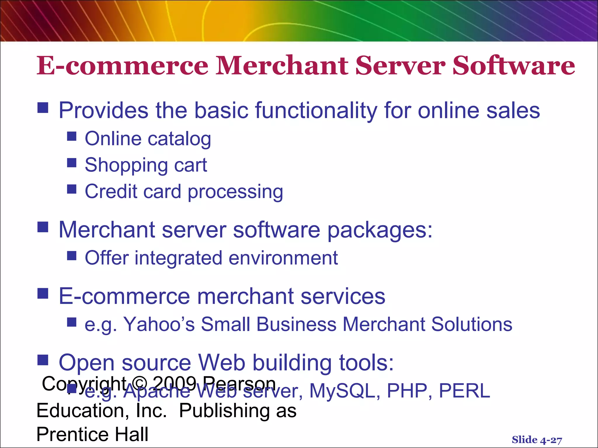 E commerce ( system analysis ) chapter 4 | PPT