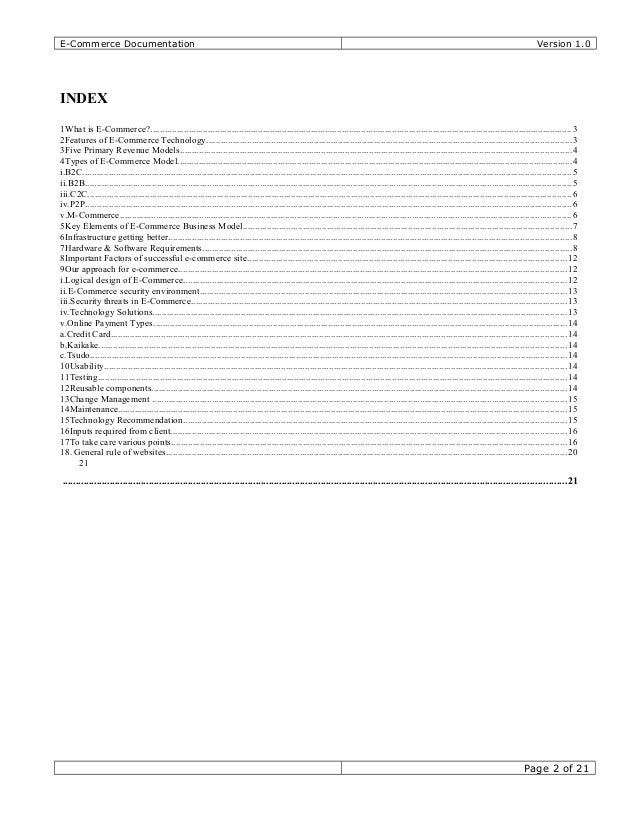 Dissertation for e commerce