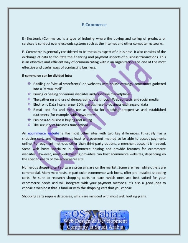 E Commerce Web Development Services By Qs Arabia Images, Photos, Reviews
