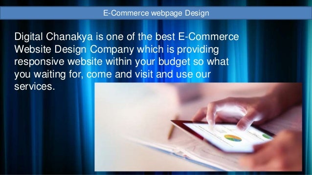 E commerce webpage design