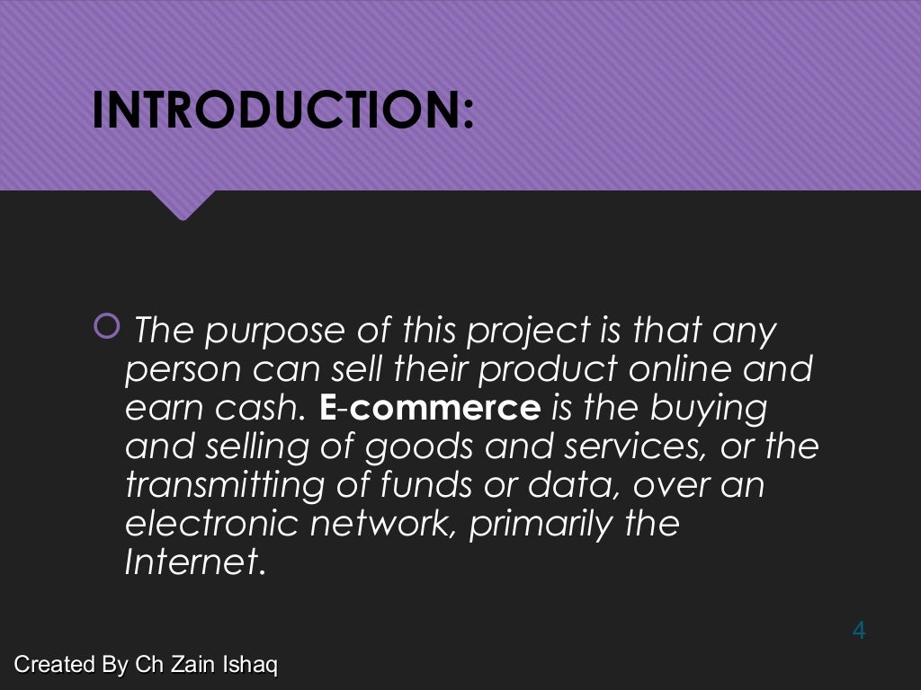 E commerce website Project Presentation