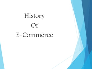 History
Of
E-Commerce
 