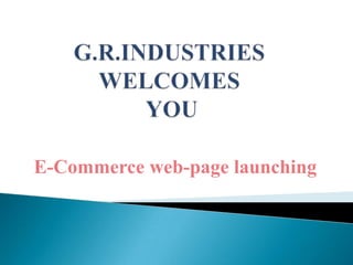 E-Commerce web-page launching
 