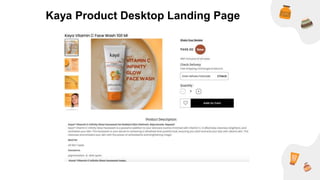 Kaya Product Desktop Landing Page
 