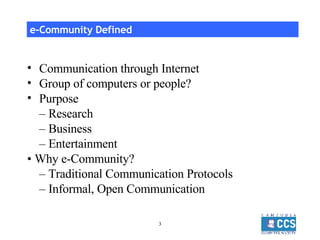 E Community | PPT
