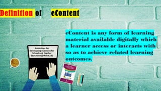 E-Content Meaning, Types, Forms, E-learning, LMS, Learning objectvies ...