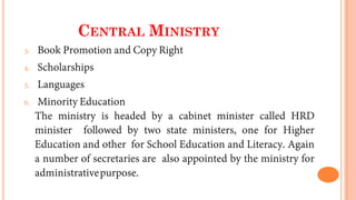 CENTRAL MINISTRY
 