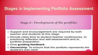 Stages in Implementing Portfolio Assessment
 