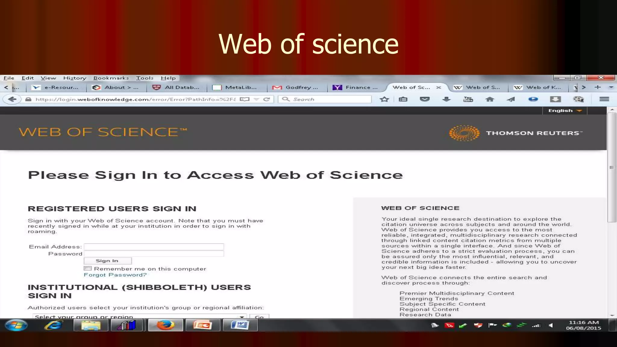 Web of science
 
