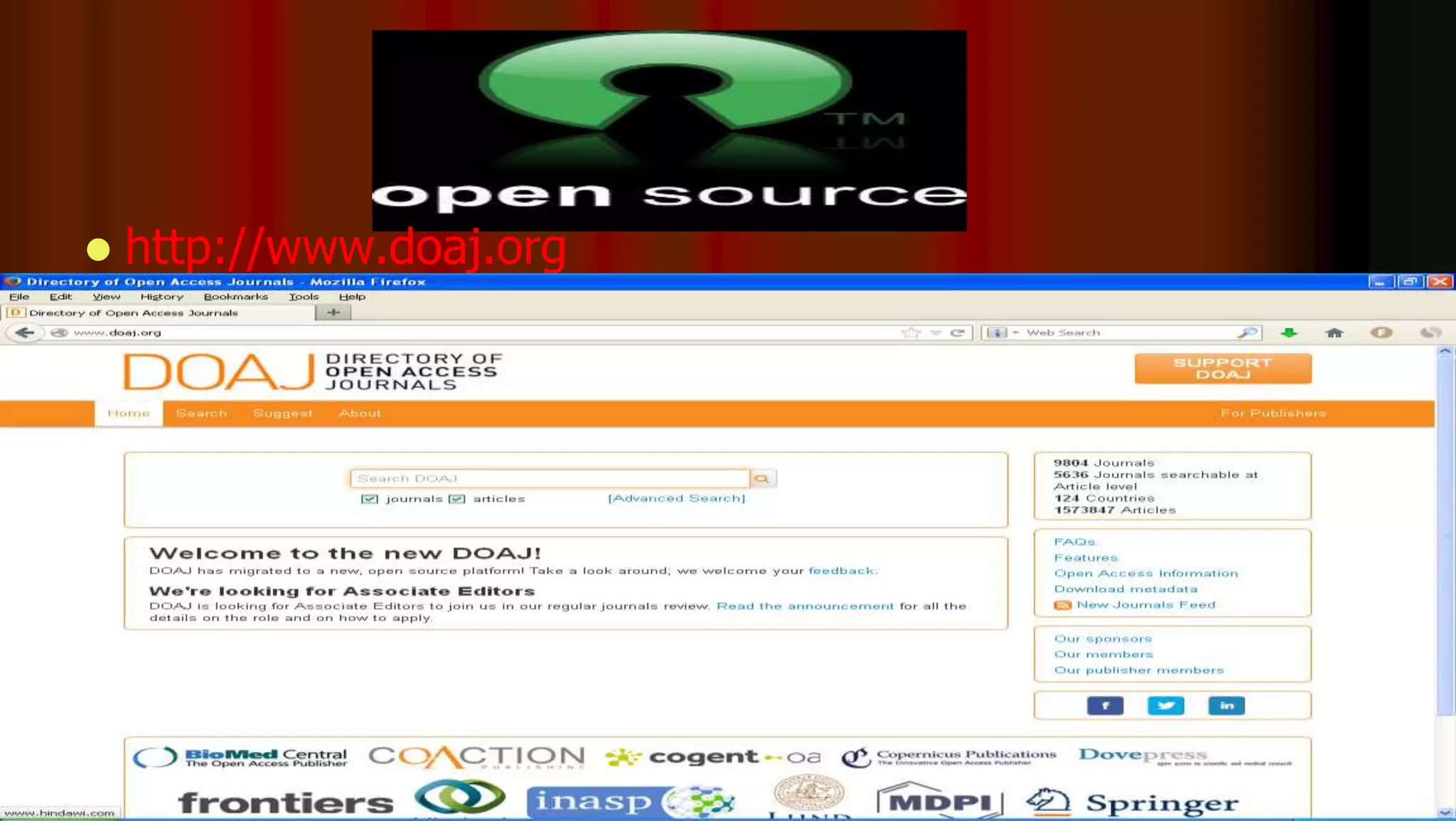  http://www.doaj.org
 