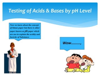 Testing of Acids & Bases by pH Level
 
