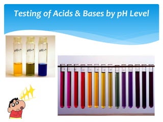 Testing of Acids & Bases by pH Level
 