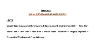Visual Programming | PPT