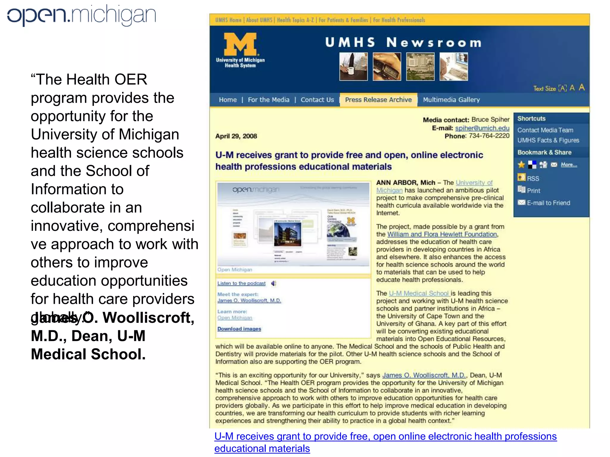 OER includes any educational content that is shared under an open licenseOER