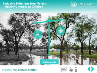 Reducing Emissions from Forests
– REDD+’s Impact on Children
CHILDREN AND CLIMATE CHANGE
Safeguards
 