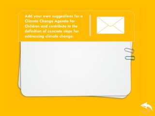 CHILDREN AND CLIMATE CHANGE
 