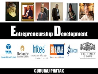 Entrepreneurship Development

        GURURAJ PHATAK
 