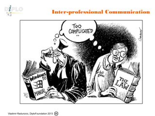 Vladimir Radunovic, DiploFoundation 2013
Inter-professional Communication
 