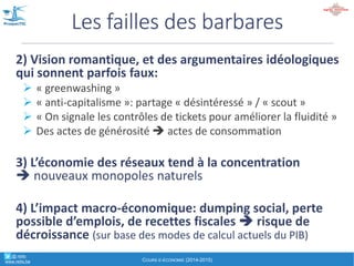 Valorisation&de&capacités&disponibles
Ou,« Trust,P2P,Economy »
Des&pirates&et&des&barbares&attaquent
pour&abattre&les&murailles&de&filières
Optimisation,du,moindre,gisement,de,valeur,« dormante »
(rentes,liées,souvent,une,asymétrie,d’information)
 