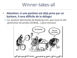 Recours&à&cette&forme&d’économie
en&France
° @' retis'''''
www.retis.be EXPOSÉ INTRODUCTIF "EAECONOMY"' A (C)'D.'JACOB'(2016)
Les&« chefs barbares »:&
on&retrouve&les&GAFA&
LES GAFA,&DÉJÀ ACTIFS AUX 2&PRÉCÉDENTES GRANDES MARÉES
(CONTRÔLE DES FILIÈRES ‘LIVRE’,&‘PUB’,&‘COMMERCE A DISTANCE’),&
ESPÈRENT CONTINUER A JOUER UN RÔLE PIVOT
(EX:&AUTOMOBILE,&HÔTELLERIE,&BANQUE,&SANTÉ…)
° @' retis'''''
www.retis.be
EXPOSÉ INTRODUCTIF "EAECONOMY"' A (C)'D.'JACOB'(2016)
 