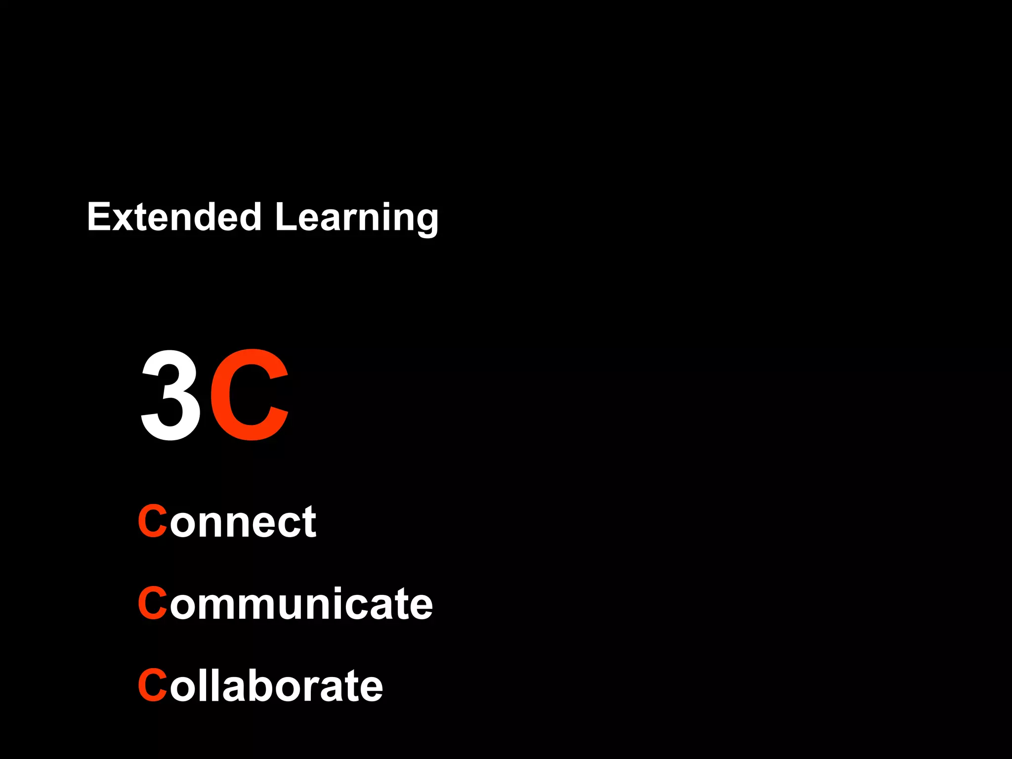 Extended Learning 3 C C onnect C ommunicate C ollaborate 