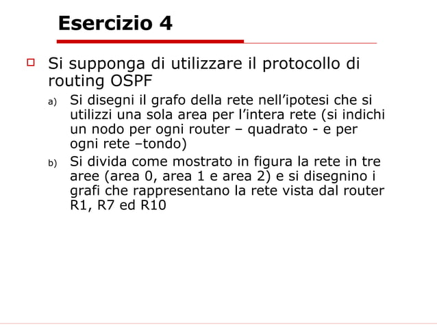 E Esercizi Routing | PPT