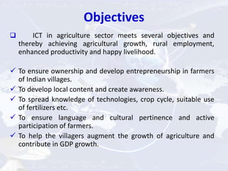 ICT Enabled Agriculture Transforming - Initiatives for Agriculture and ...