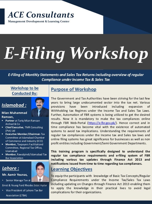 E Filing Workshop Brochure