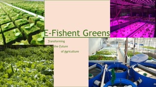 E-Fishent Greens
Transforming
the Future
of Agriculture
 