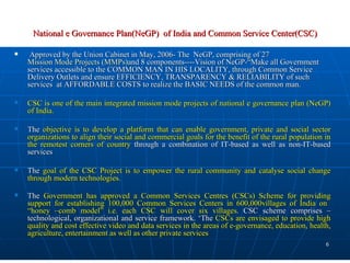 E governance service delivery an assessment of community information ...