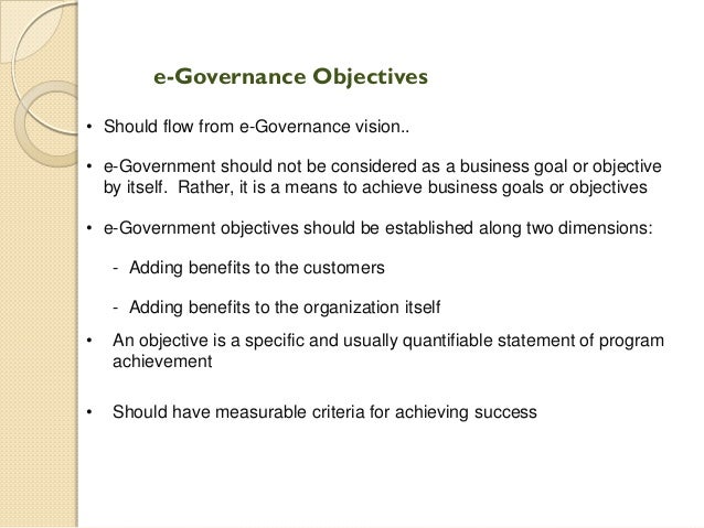 E governance vision and Strategy