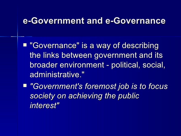 eGovernment introduction