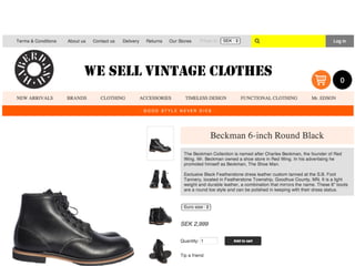 Twitter: @conversionista
17
WE SELL VINTAGE CLOTHES
 