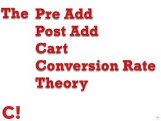 73
Pre Add
Post Add
Cart
Conversion Rate
Theory
The
 
