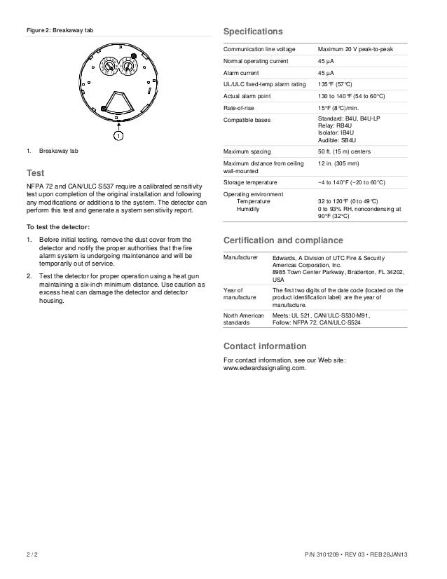 Edwards Signaling EHD Installation Manual