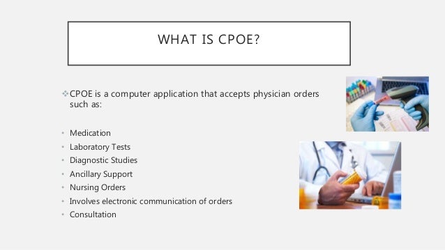 computerized physician order entry