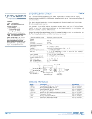 Edwards Signaling E-IDC1B Data Sheet | PDF