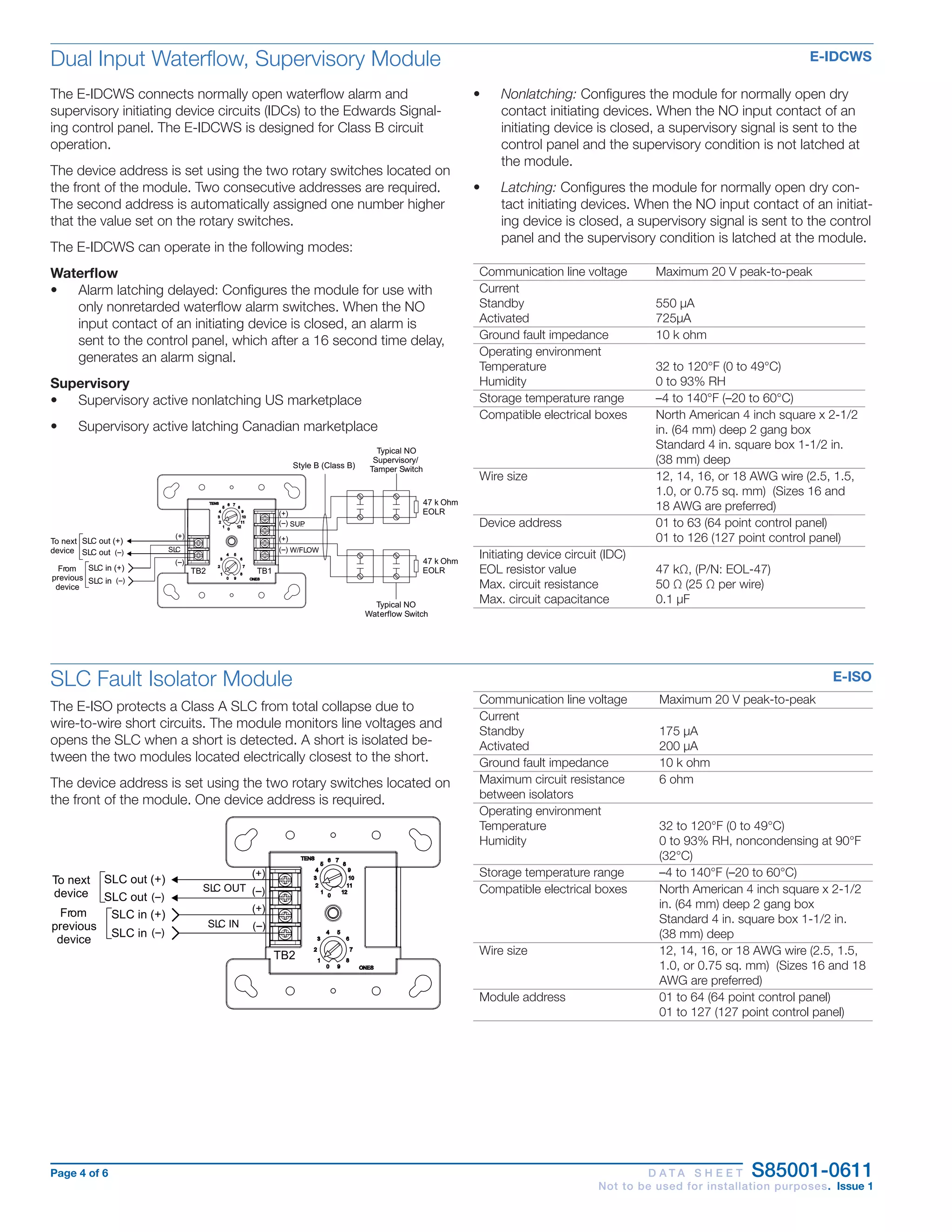 Edwards Signaling EIDCWS Data Sheet PDF Computer Peripherals
