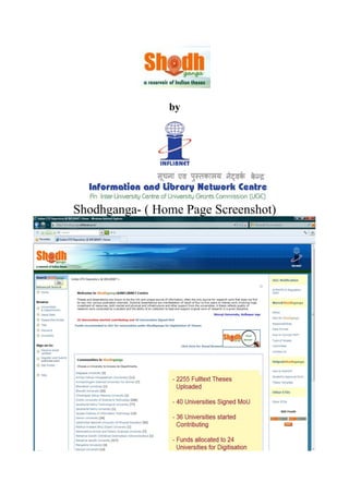by




Shodhganga- ( Home Page Screenshot)
 